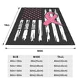 thumbnail image 3 of Bingfone Ribbon Breast Cancer Awareness Print Flannel Fleece Blanket Throw Blanket for Bed,Sofa,Couch,Travel,Camping(60"x50" ), 3 of 8