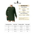 thumbnail image 6 of GRACE & GRANDEUR Plus Size Sweater Dress for Women Long Sleeve Knit Pullover Short Sweater Dresses Army 4X Army Green, 6 of 7