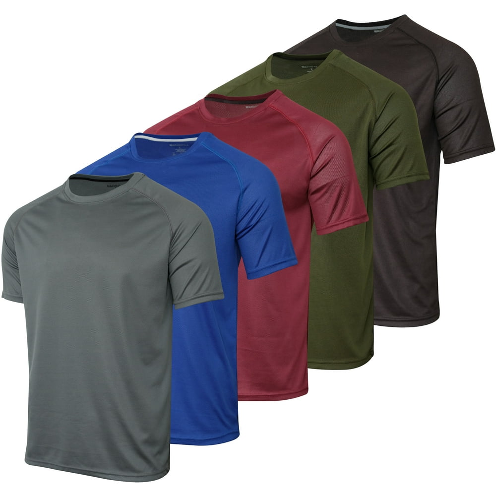 Real Essentials 5 Pack Men’s Mesh Performance Quick Dry Tech Stretch