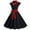 Black, variant on RKSTN Formal Dresses for Women Hepburn Style Graduation Dress Polka-Dot Lapel Sleeveless High Waisted Fitted Full Skirt Maxi Dresses (Red ,M)