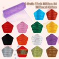 thumbnail image 3 of 2 Rolls Red Mesh Ribbon, Christmas Deco Mesh 10 Inch x 30 Feet Each Roll, Metallic Red with Foil Ribbon for Christmas Tree Decorations Halloween Party Decor Crafts Wreaths,Morado, 3 of 7