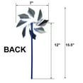 thumbnail image 2 of Muka 25 Pack 7 Inch Blue Mylar Pinwheel, No Excuse For Child Abuse Mylar Pinwheel, 2 of 7