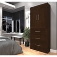 thumbnail image 2 of Pur 36" storage unit with 3-drawer set and doors in Chocolate, 2 of 3