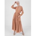 thumbnail image 3 of Modest Dress  Orange With Long Buttons And Belt Detailed Waist, 3 of 5