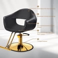 thumbnail image 4 of UBesGoo Barber Chair, Heavy Duty Hydraulic Salon Styling Chair, 360° Swivel with Footrest, Black & Gold, 4 of 8
