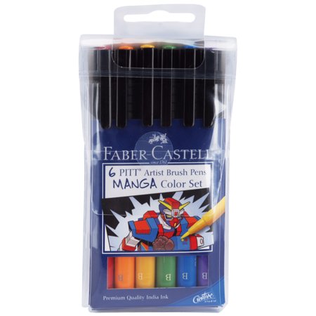 EAN 4005401671312 product image for PITT Artist Manga Brush Pens 6/Pkg-Assorted Colors | upcitemdb.com