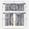 thumbnail image 4 of Light Grey Kitchen Window Curtains Valance and Tier Set 36 Inch, Gray Striped Abstract Rod Pocket Short Tier Curtain for Bathroom, Modern Small Cafe Drapes for Kitchen Decor, 4 of 5