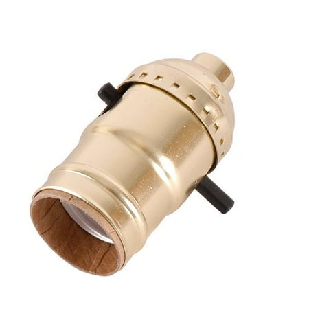 GE Push-Through Lamp Brass Socket, Gold
