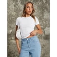 thumbnail image 6 of Freejoy Womens Basic T Shirts Summer Short Sleeve Slim Fit Tee Cute Gym Workout Clothes, 6 of 6