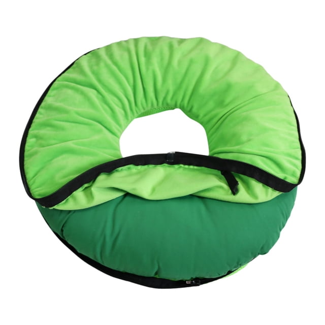 Cojín de hemorroides en forma de dona, impermeable, ligero y para el embarazo Verde L