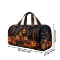thumbnail image 3 of ZhangC Halloween Themed Quilted Embroidered Tote Bag, 16x8x8 Inch Large Capacity Portable Travel Handbag, Embroidered Storage Tote for Party Supplies, Costumes, Gym and Daily Use, 3 of 9
