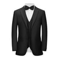 thumbnail image 2 of Beauty-Emily Men's British Style Double Breasted Slim Suit Business Three Piece Jacket Vest Pants Men's Business Gentleman High Quality Men's Suit Wedding Party, 2 of 7