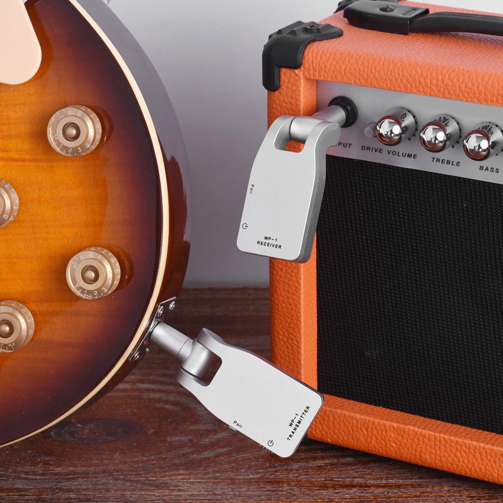 2.4G Wireless Guitar System with Built-in Rechargeable Battery & Receiver, 30M Transmission Range, Suitable for Electric Guitar and Bass