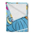 thumbnail image 2 of Baby Soft Flannel Fleece Throw Blanket, Children with Mischievous Giraffe Pranks Juice Zoo Theme Brother and Sister, Cozy Plush for Indoor and Outdoor Use, 50" x 70", Multicolor, by Ambesonne, 2 of 5