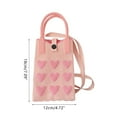 thumbnail image 3 of FENOHREFE 2023 NEW Cellphone Bags Crossbody Bags Shoulder Bags for Girl Women Lady Purse Crochet Knitted Heart Bags, 3 of 8