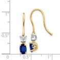 thumbnail image 4 of Primal Gold 14 Karat Two-tone Diamond and Sapphire Earrings, 4 of 4