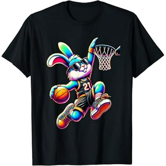 NEW!!! Easter Day Bunny Dunking Basket Shirts For Boys Kids Men T-Shirt