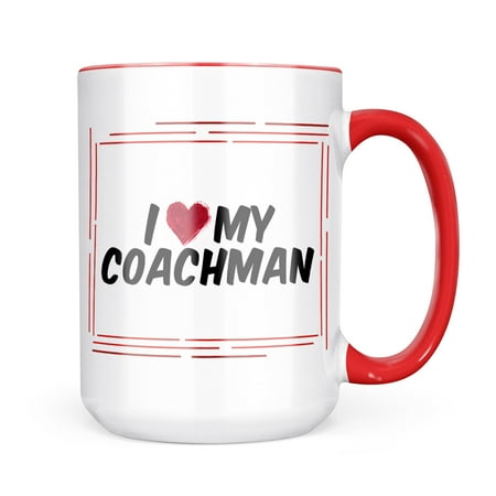 

Neonblond I heart love my Coachman Mug gift for Coffee Tea lovers