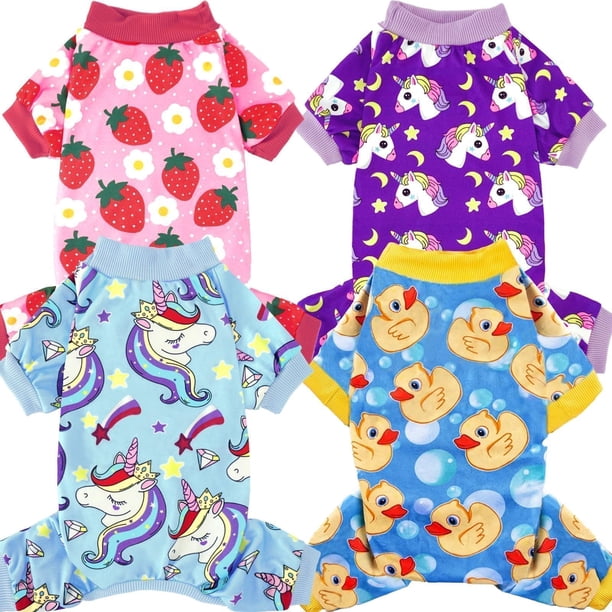 Pijama de perro XPUDAC, 4 piezas, para perros pequeños, Navidad, XXL