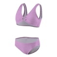 thumbnail image 5 of YEPGAR Girls Bikini Set 2 Piece Adjustable Straps V Neck Padded Bathing Suit Girls' Swimwear for 8-14 Years (Light Purple, 8-9 Years), 5 of 6