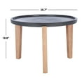 thumbnail image 5 of SAFAVIEH Valton Outdoor Patio Round Side Table, Natural/Black, 5 of 7