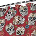 thumbnail image 3 of Red Flower Skull Pattern Shower Curtain 72"x72" ,Bathroom Decorative Shower Curtains Set with 12 Hooks,Modern Waterproof Washable Shower Curtain, 3 of 6
