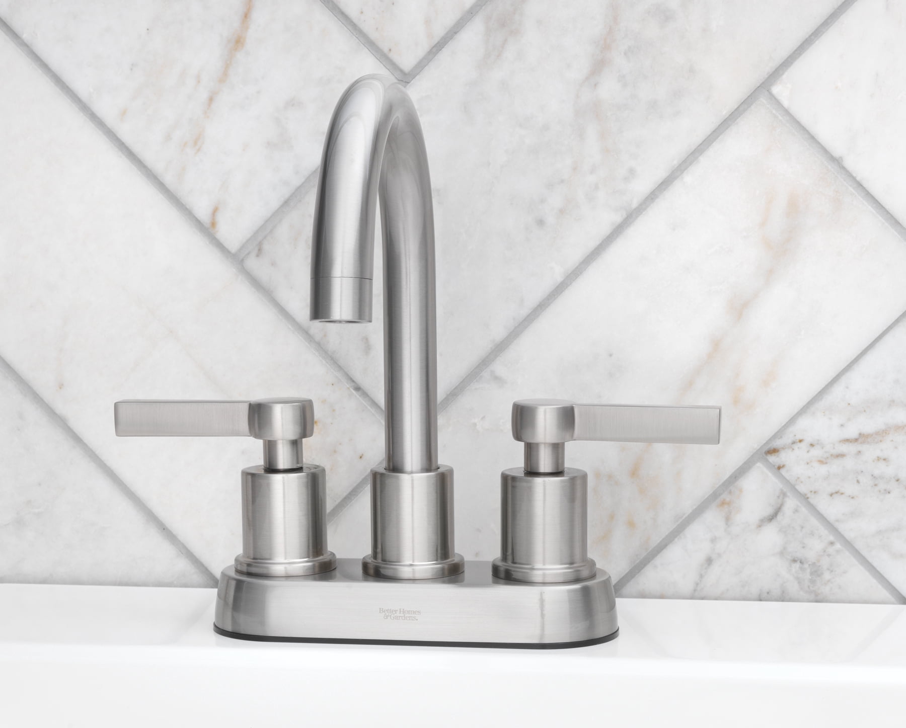 Better Homes & Gardens Holbrook Two Handle Bathroom Faucet, Satin Nickel
