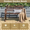 thumbnail image 4 of Gymax Patio Wagon Wheel Bench Outdoor Garden Wooden Rustic Bench w/ Slatted Design, 4 of 10