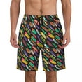 thumbnail image 1 of Colorful Feather Board Shorts Summer Purple Bule Running Beach Short Pants Man Quick Dry Classic Custom Oversize Beach Trunks, 1 of 5