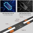 thumbnail image 4 of 12V Addressable COB LED Strip Light, Black PCB, 16.4ft/5m Flexible WS2811 RGB-IC Dream Color LED Tape Light, CRI 90+, DIY Indoor Lighting for Ceiling Bedroom Cabinet Decor, 4 of 12