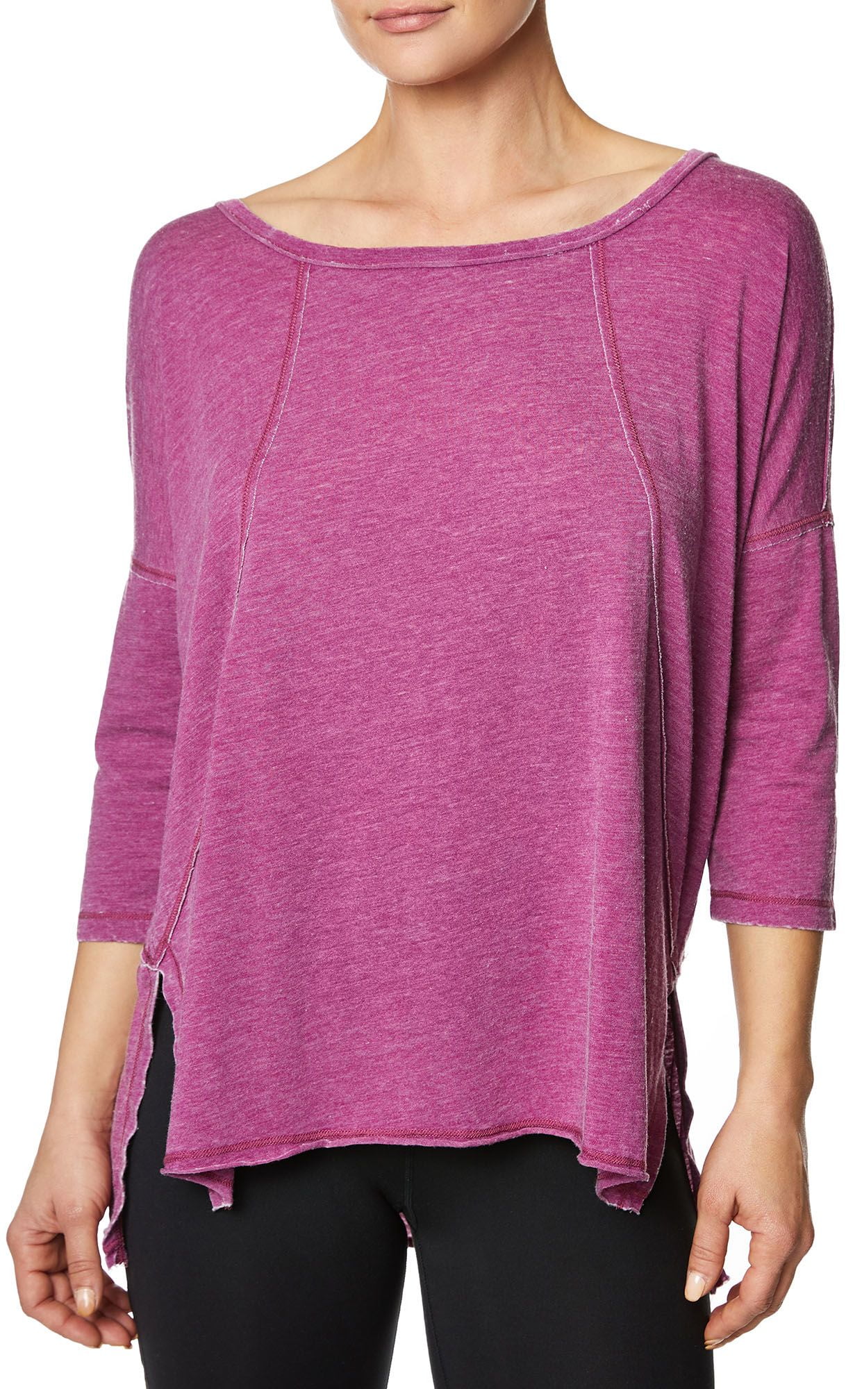 Betsey Johnson Betsey Johnson Performance Women's Acid Wash Split Hem