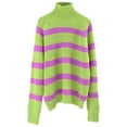 thumbnail image 4 of IROINNID Reduced Womens Sweater Turtleneck Pullover Sweater Stripes Comfy Mid-Long Long Sleeve Matching Sweater, 4 of 7