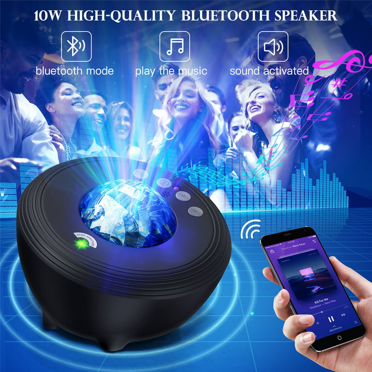 Aurora Projector,Northern Lights Star Projector Bluetooth  Speaker/Timer/Remote,White Noise Night Light Galaxy Projector Works with  Alexa & Smart App