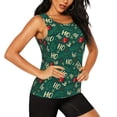 thumbnail image 2 of Lsque Green Background With Ho Printed Workout Tank Tops for Women, Athletic Sports Tank Tops, Compression Sleeveless Dry Fit Shirts,Sleeveless Yoga Shirt-Medium, 2 of 9
