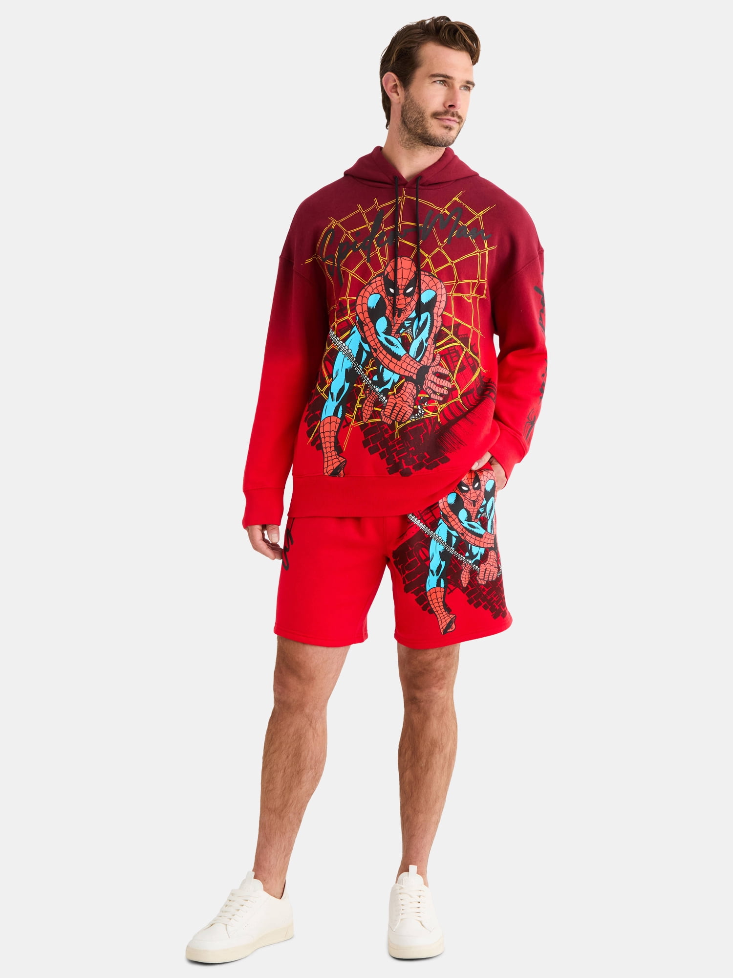 Spider-Man Men's and Big Men's Graphic Jogger Shorts, Sizes S-2XL