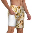 thumbnail image 3 of Goofa Hand Drawn Snake Printed Men's Swim Trunks Board Shorts Quick Dry Mens Swimming Trunks with Compression Liner,Breathable Fit Hawaii Beach Shorts-3X-Large, 3 of 9