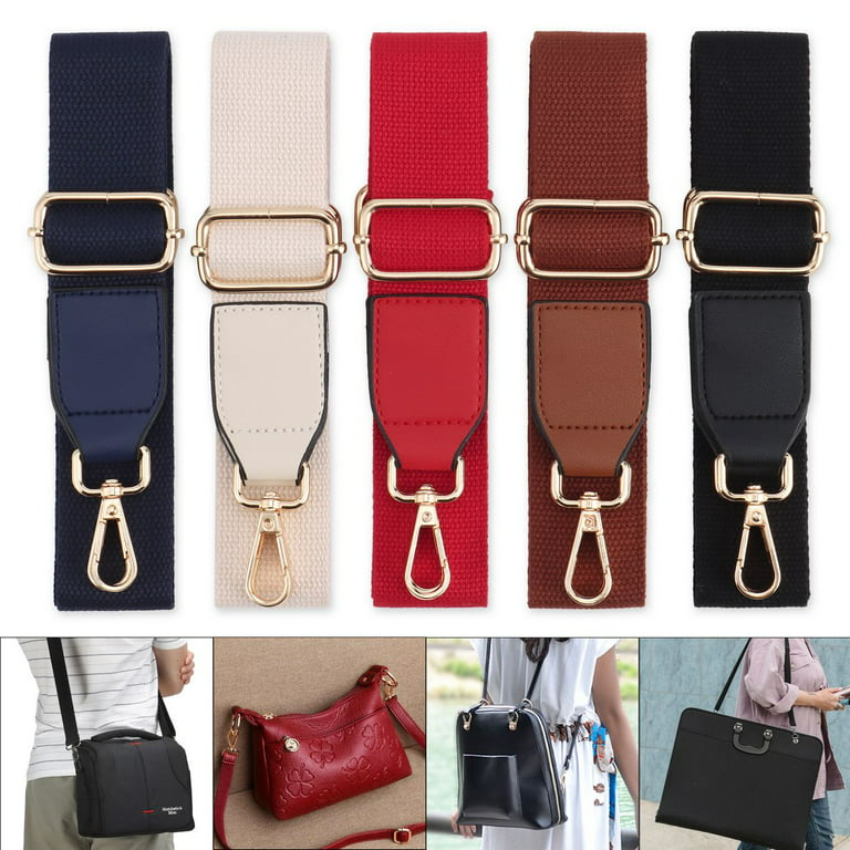 100% Genuine Leather Handbag Strap, Long Length With Golden
