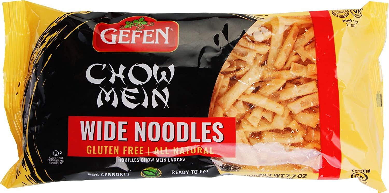 Gefen Gluten Free Chow Mein Noodles, Wide, 8 Ounce 3 Pack