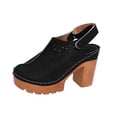 thumbnail image 2 of Bkhluea Women Cutout Platform Block Heel Sandals Comfortable Footwear For Party Daily Casual Outdoor Activities, 2 of 7