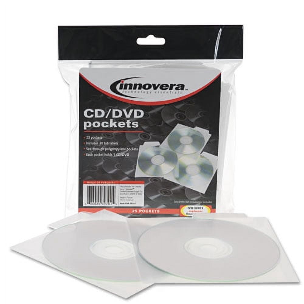 Cd/dvd Pockets, 25/pack | Bundle of 5 Packs