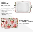 thumbnail image 3 of Watermelon Watercolor Square Storage Basket Storage Bins Canvas Storage Organizer Closet Shelf Organizer for Home Office, 1 Pc, 3 of 7