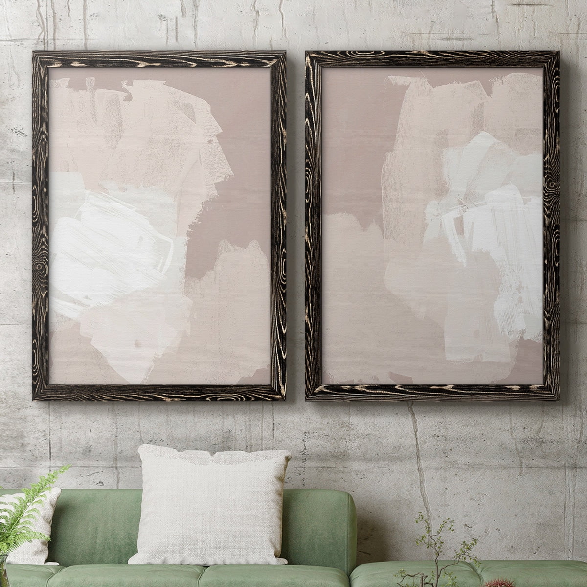 Cloud Slate I - Premium Framed Canvas 2 Piece Set - Ready to Hang