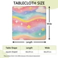 thumbnail image 2 of Dreamy Pastel Wave Pattern Square Fitted Tablecloth with Elastic Edge,Square Table Cover,Washable Elastic Table Cover for Home Kitchen Party Decor 36"x36", 2 of 6