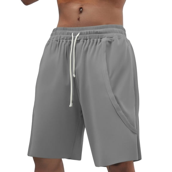 ibiyuan Mens Shorts Athletic Men Shorts Chino Shorts Gym Shorts Lightweight Elastic Waist Sweat Shorts Mens Drawstring Straight Leg Basketball Shorts Men Summer Beach Shorts
