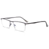 MAGIMODAC Anti Blue Light Reading Glasses Metal Spring Hinges Halframe Classic Blue Light Blocking Eyeglasses Eyewear Readers (Gray, +1.0)