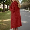 thumbnail image 3 of Women'S Cardigan Sweaters Knitted Lightweight Red Long Cardigan Comfort Colors Fall Outfits Women'S Tops Casual, 3 of 5