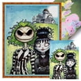 thumbnail image 1 of Hilo Algodón Ecológico Bordado 11CT 3 Hebras Impresión 40x55cm Esqueleto Pareja Kit Serie Personajes Punto Cruz JShteea, 1 of 9