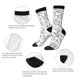 thumbnail image 4 of Balery Black White Music Calcetas Largas con Estampado para Hombre y Mujer – Suaves y Transpirables, Talla Única (US 5-11), 4 of 6