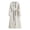 White, variant on Long Hooded Trench Raincoat for Women, Waist Drawstring with Pockets, Full Length Waterproof Windproof EVA Jacket, 1 Piece, M-XL