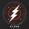 thumbnail image 2 of Men's The Flash White Lightning Bolt Stamp Graphic Tee Black 3X Large, 2 of 5